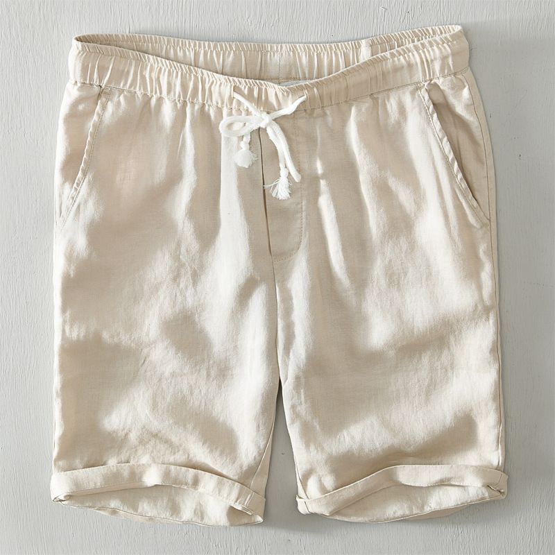 新品 正規品 ハーフパンツ ショートパンツ リネンパンツ 麻100% サーフパンツ 5分丈 無地 水着 海パン 水陸両用 半ズボン 旅行