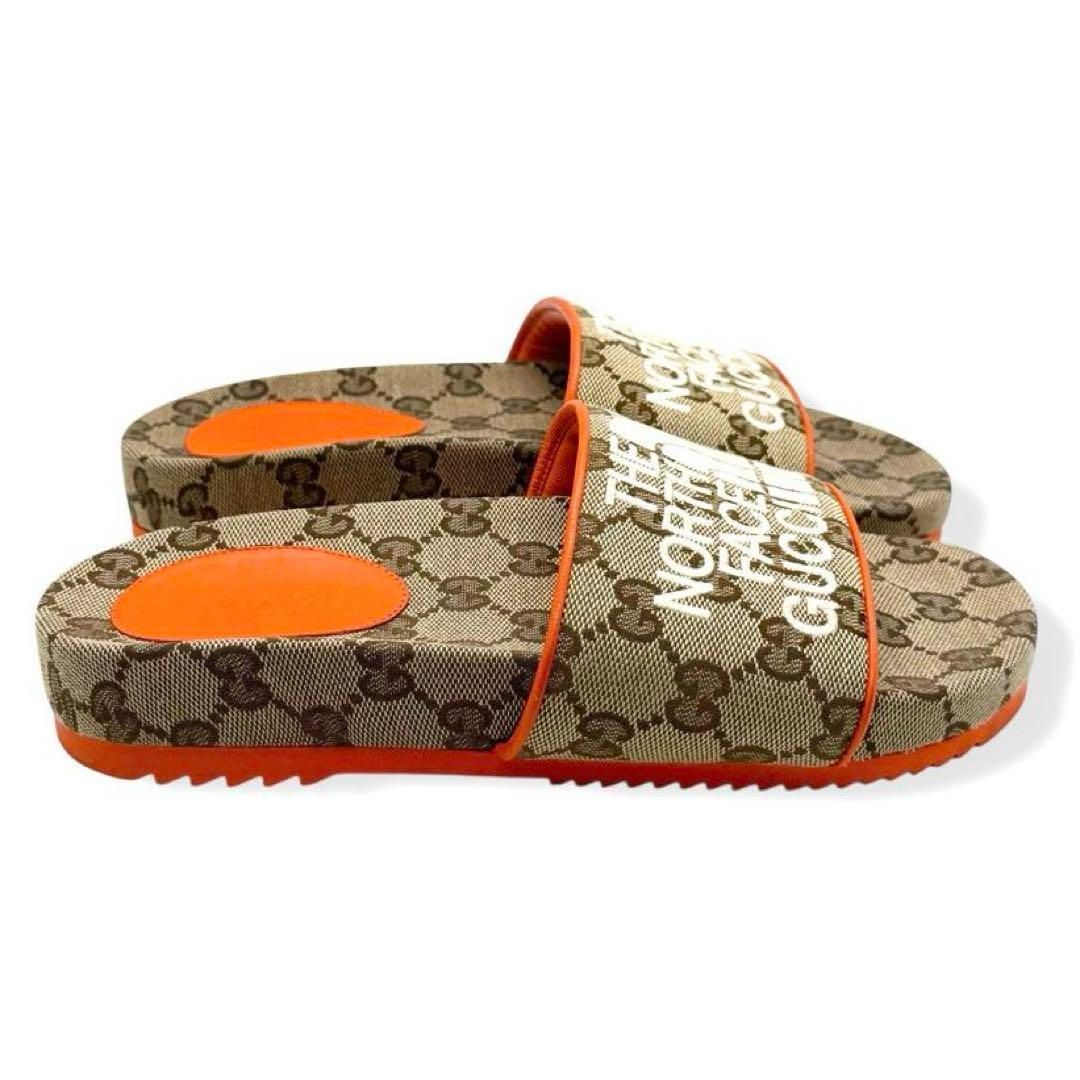 グッチ ノースフェイス コラボ サンダル GGキャンバス サイズ35 4054