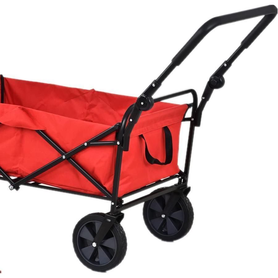 【色: レッド】CampWild アウトドアワゴン 折りたたみ キャリーワゴン MERMONT アウトドアワゴン 折りたたみ キャンプ 赤 レッド