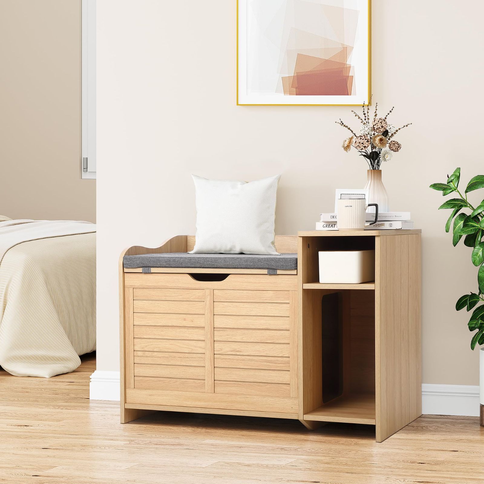 猫トイレカバー ライトブラウン