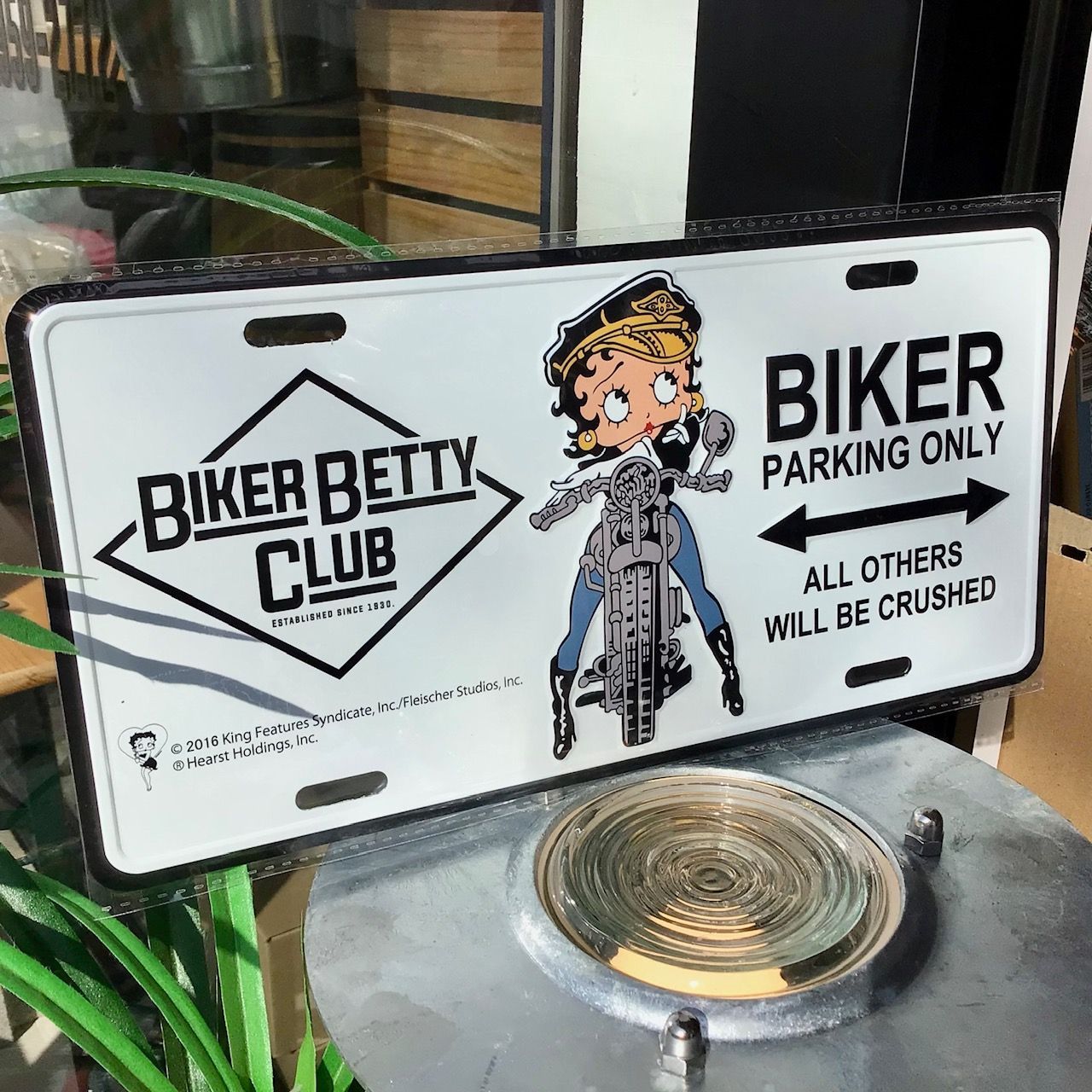 新品 ベティちゃん バイカー 看板 CM プレート サイン アメリカン 雑貨 