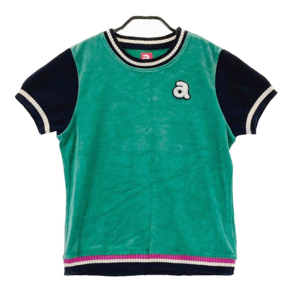サイズ：40 ARCHIVIO アルチビオ ベロア ニット切替 半袖Tシャツ