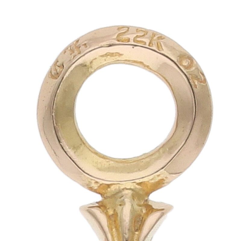 クロムハーツ 22K STACK CH CROSS/CHクロススタックチャーム ゴールド