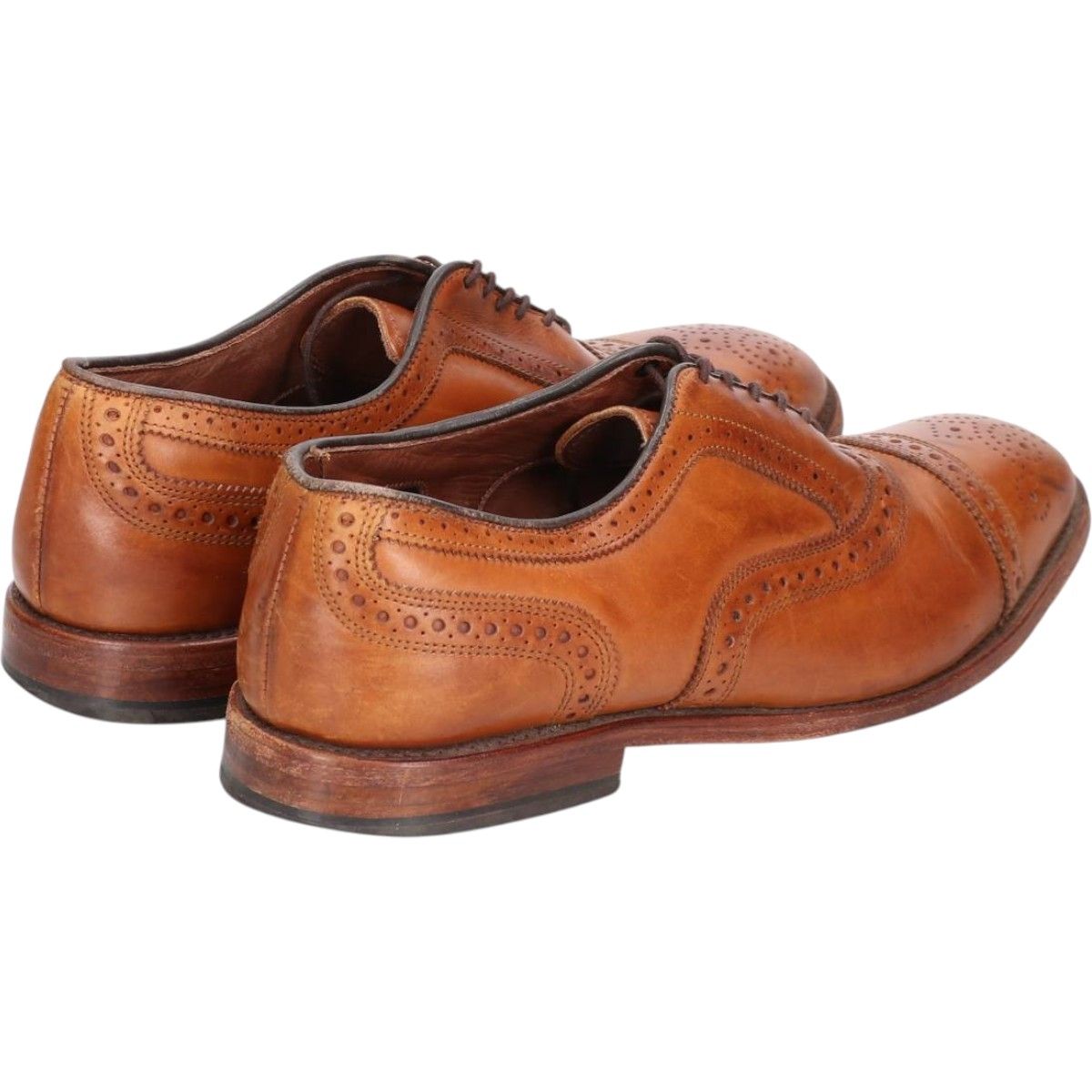 古着 アレンエドモンズ ALLEN EDMONDS Strand セミブローグ ストレートチップシューズ 8 1 2 メンズ26.5 cm相当 saa 013815