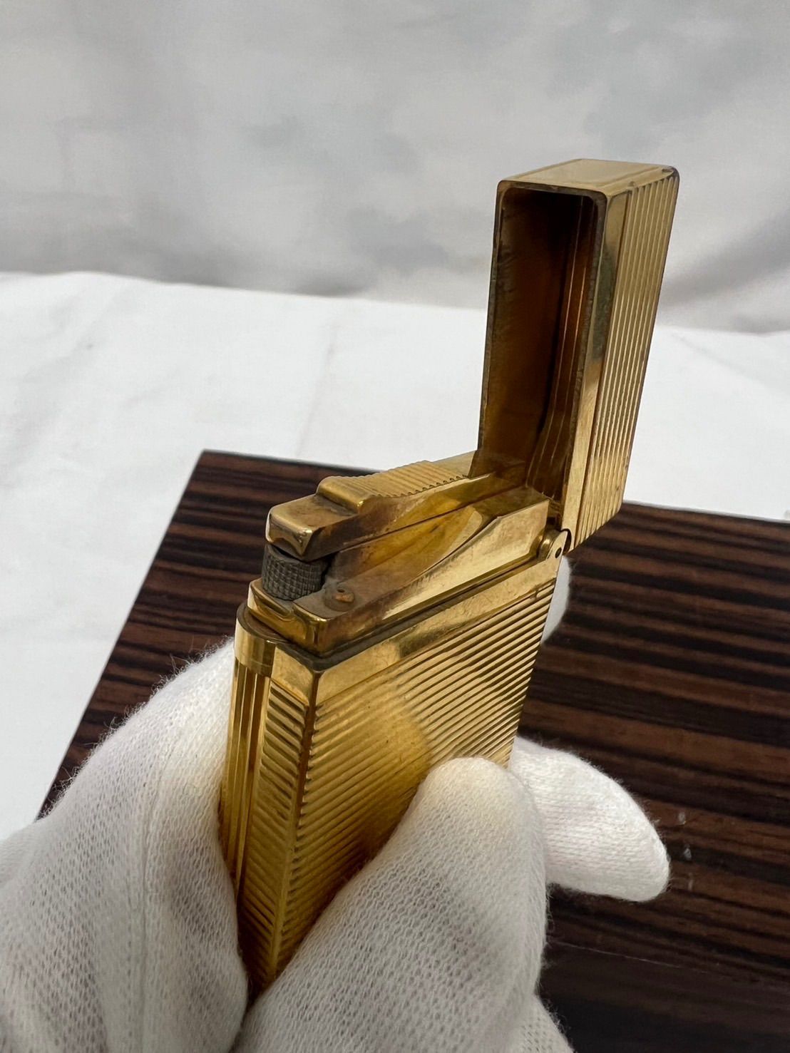 ST.dupont デュポン ガスライター ゴールド ストライプ ライン2s