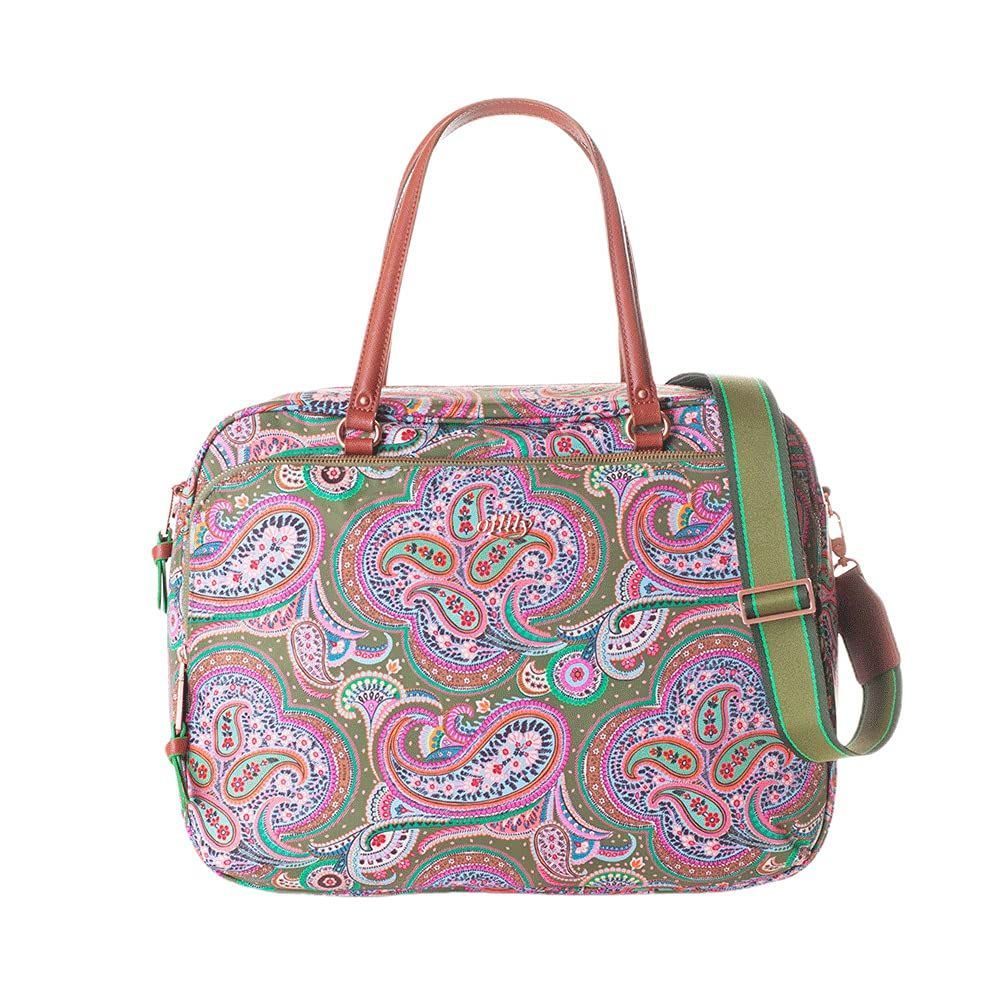 グリーン [オイリリー] ビジネスバッグ 2way バッグ レディース Oilily oil0626 斜めがけ a4 PC 通勤 ペイズリー グリーン