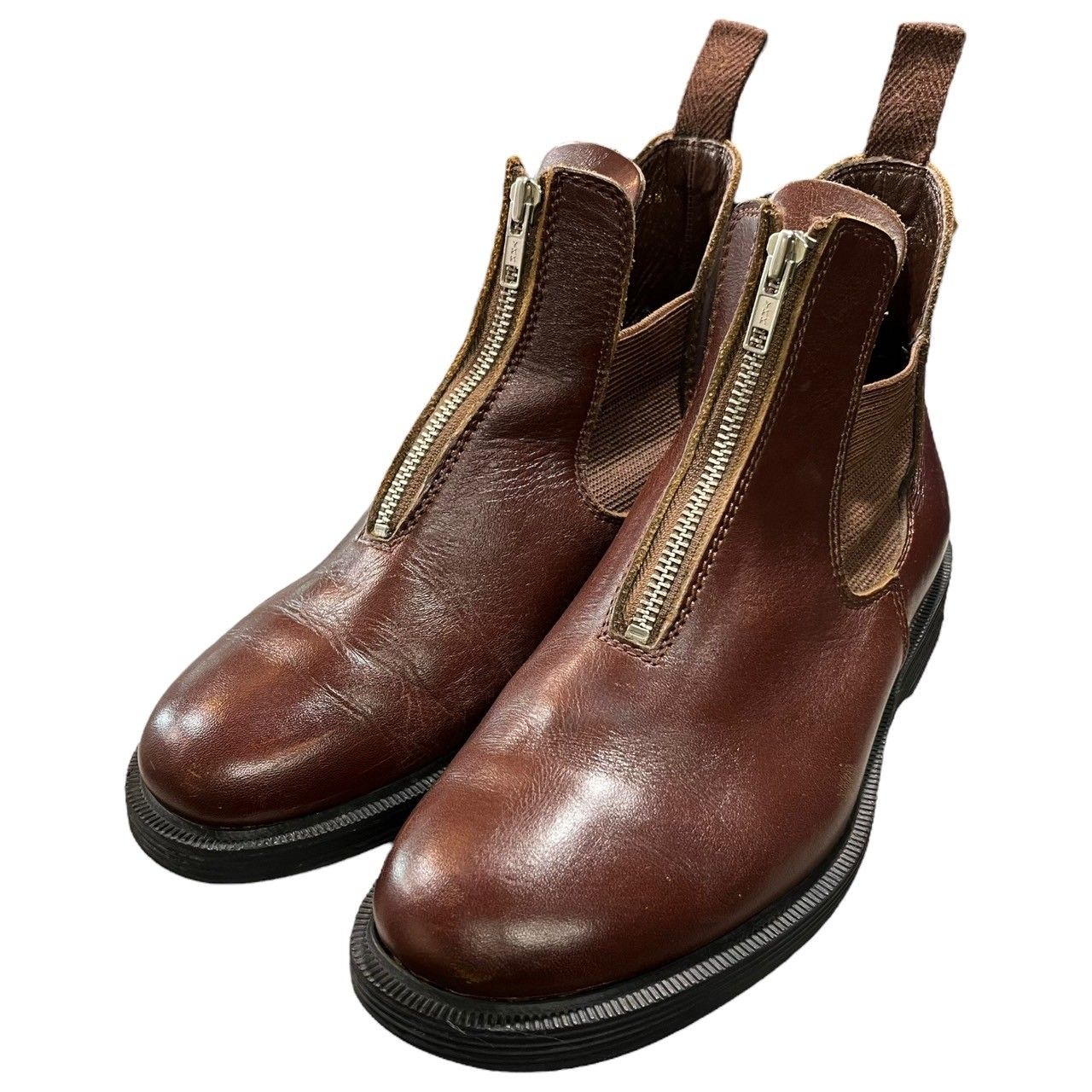 COMME des GARCONS HOMME PLUS(コムデギャルソンオムプリュス) 03AW カーブ期 Center zip side gore boots センタージップ サイドゴア ブーツ 革靴 24 1/2 (24.5cm程度) ブラウン