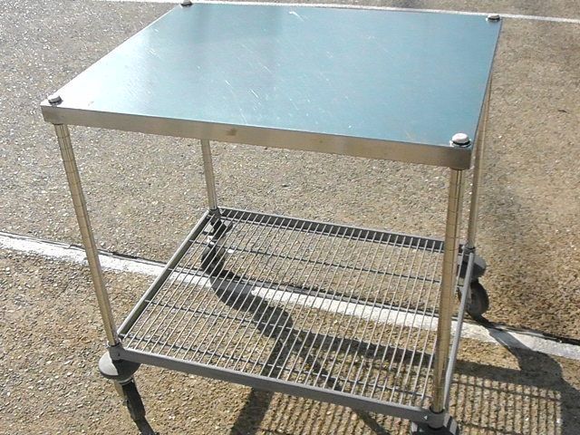 ワゴン ストッパー付き W770xD620xH805 作業台 ワークベンチ ワークテーブル 台車 業務用 2510