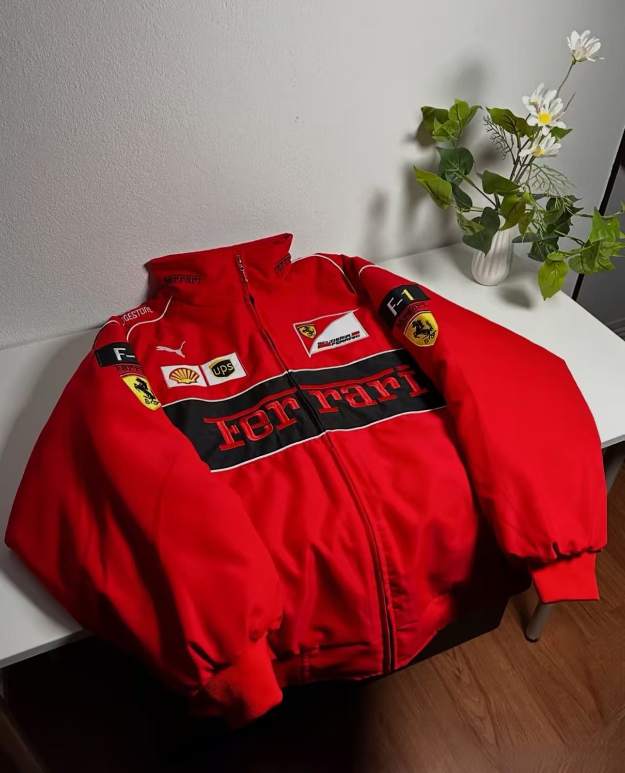 Ferrari フェラーリ F1 レーシングジャケット ブルゾン 刺繍