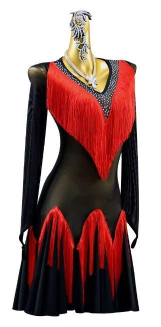 社交ダンスドレス ラテンドレス 刺繍 競技 デモ用 ルンバ オーダーメイド 社交ダンスドレス ラテンドレス 競技 デモ レッド オーダーメイド 社交