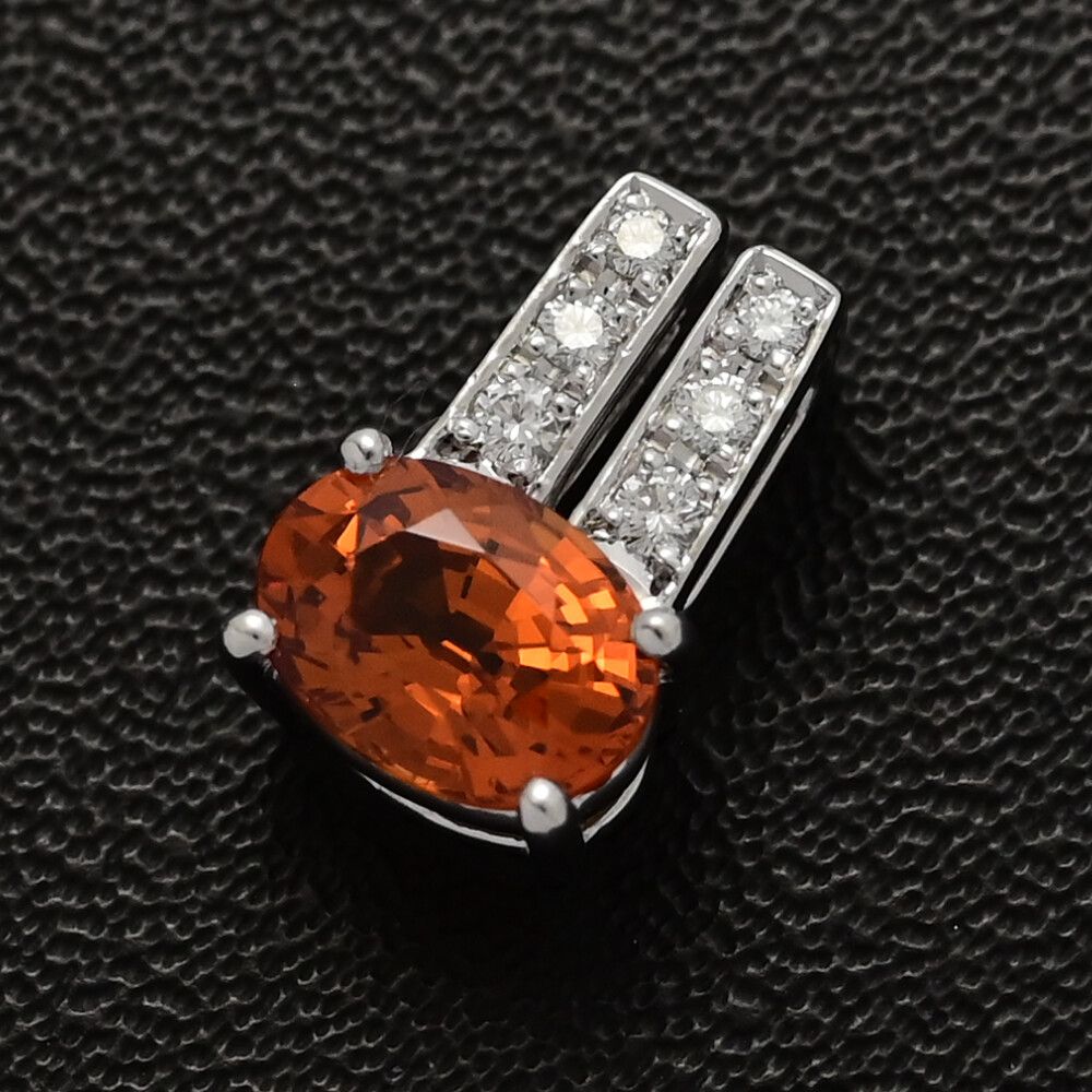 FD 0.04ct TASAKI PEARL タサキ･田崎真珠 スペサルティンガーネット･ガーネット･ダイヤモンドペンダントトップ Pt900-2.0g ♀ N レディース 589038 FORTGASGNV_COM_BR