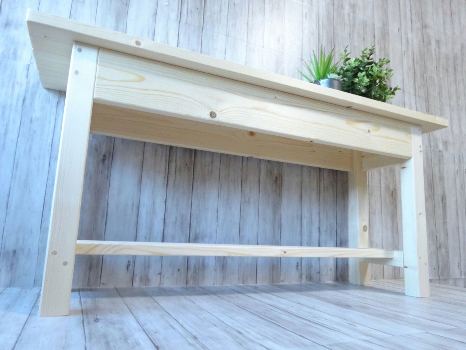 ２人掛けベンチ ナチュラル