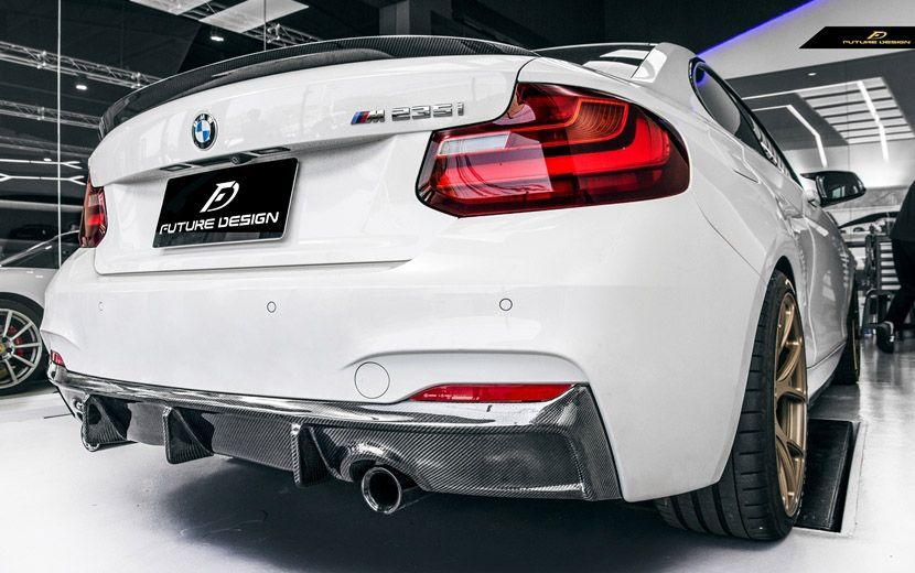 【FUTURE DESIGN 正規品】BMW 2シリーズ F22 F23 Mスポーツ リアバンパー用ディフューザー 本物DryCarbon ドライカーボン エアロ カスタム