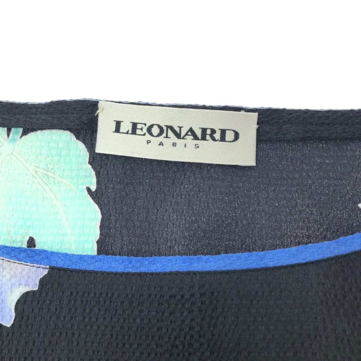 LEONARD - レオナール シルクブラウス シャツ ボウタイ 花柄 総