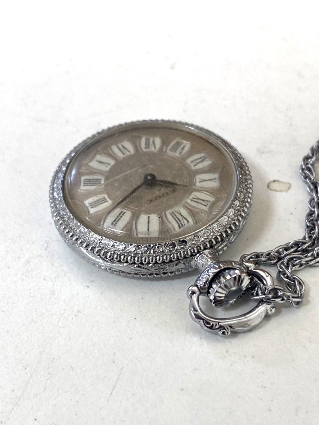 EDOX エドックス 手巻き 懐中時計 グレー文字盤 現状品 zz031402