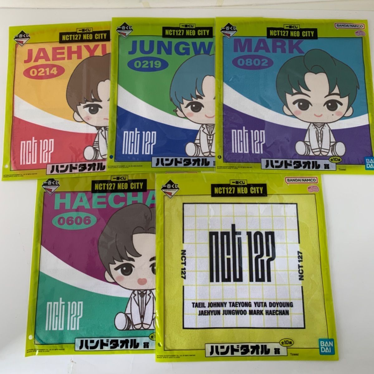 NCT127 一番くじ  Neo city  ハンドタオル　タオル　全部セット NCT127 一番くじ NEO CITY ハンドタオル賞 全10種 セット