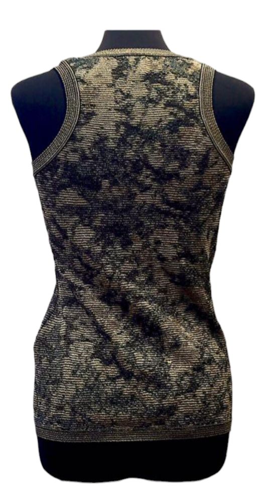 MISSONI ミッソーニ ブラック ゴールド タンクトップ タグ付き MISSONIミッソーニタンクトップブラック ゴールドタグ付き