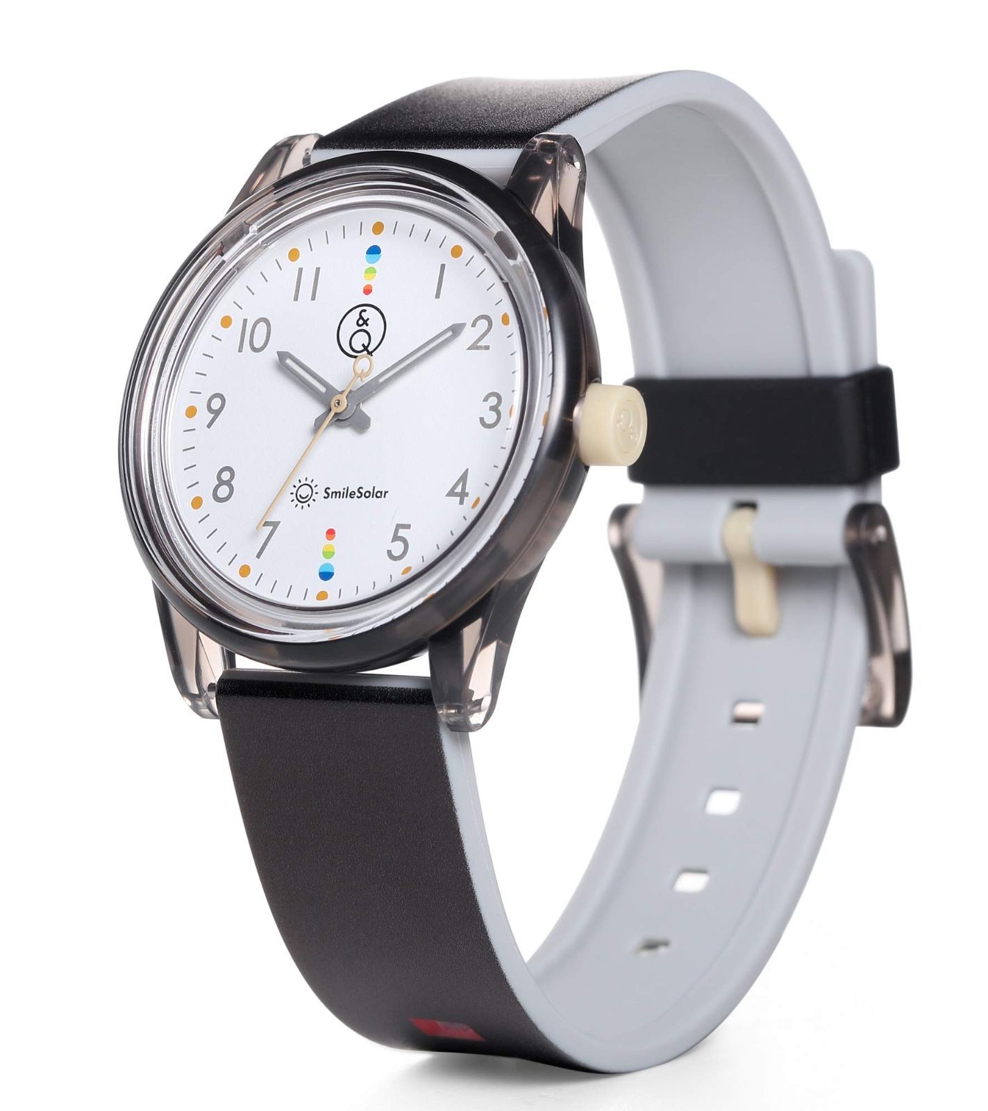 マッチングスタイル 防水 スマイルソーラー ウレタンベルト アナログ RP 26-010 腕時計 メンズ Q-Q ブラック シチズン