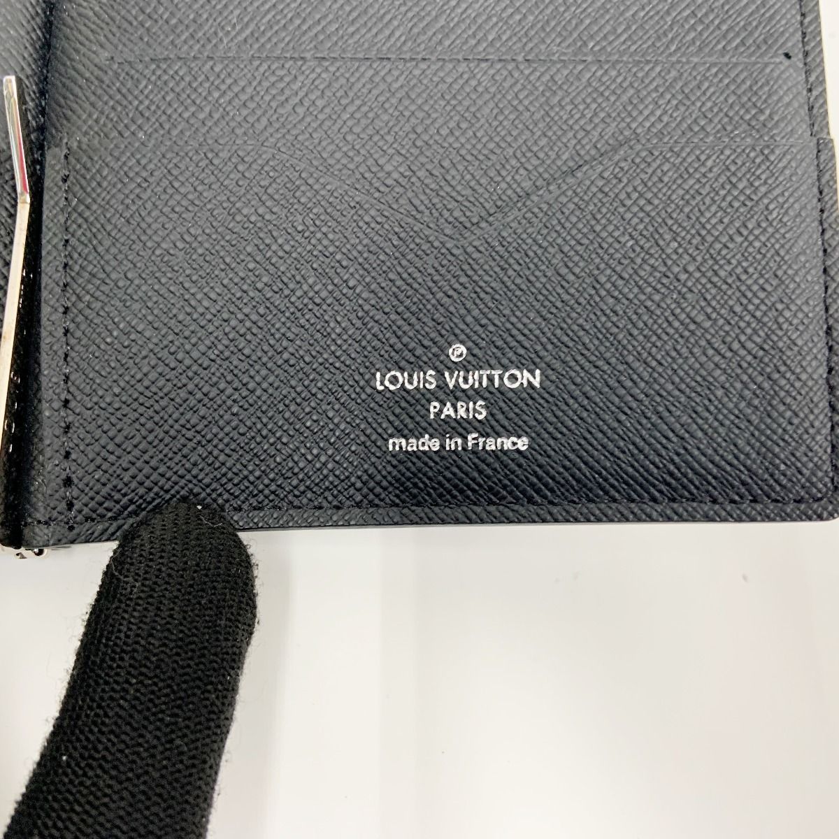 Louis Vuitton M62978 マネークリップ ブラック 〇〇LOUIS