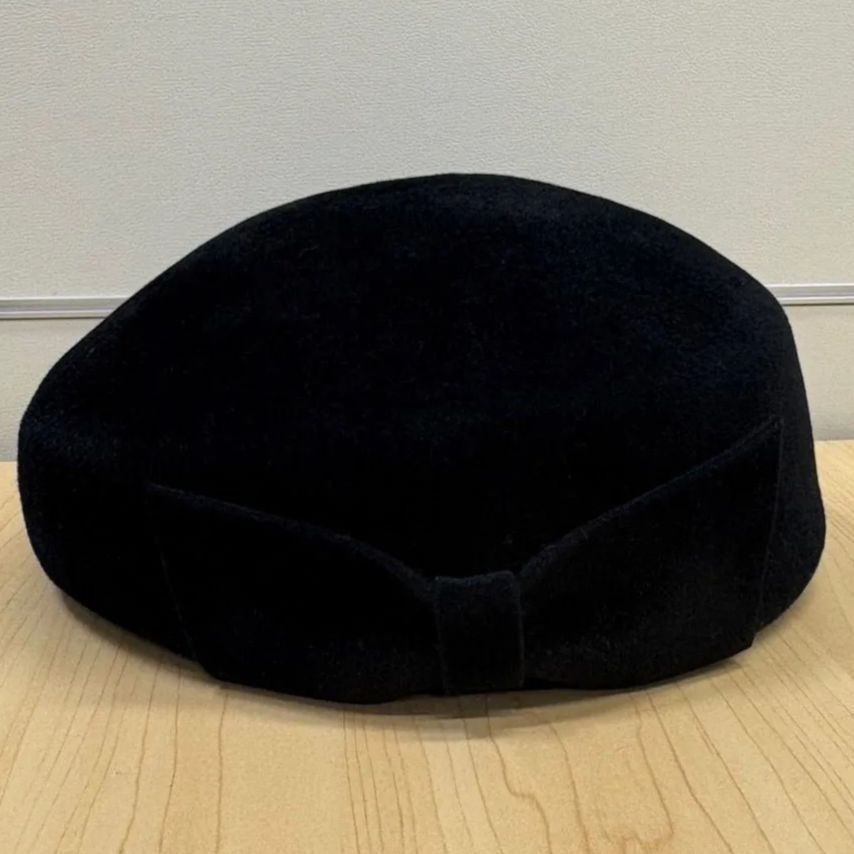 現行⭕️高級⭕️うさぎ毛⭕️一度着用⭕️マキシン リボンベレー帽 美品