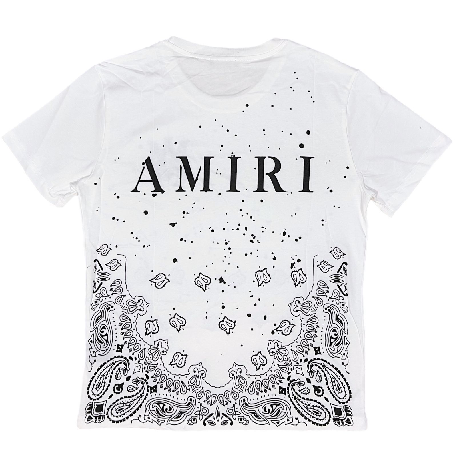 【AMIRI】「MA」バンダナシルクアップリケTシャツ AMIRI バンダナアップリケ Tシャツ | ブラック | FARFETCH JP