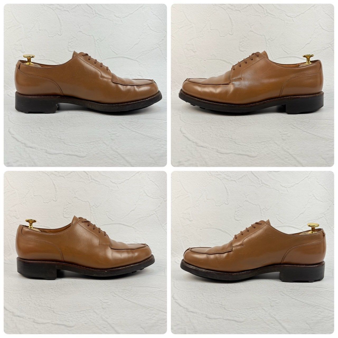 【良品】クロケットアンドジョーンズ モールトン Uチップ 外羽根 茶 6.5 美品】Crockett&Jones クロケットアンドジョーンズ MORETON