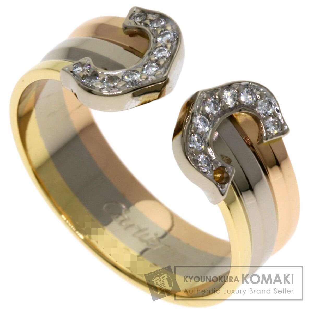 CARTIER カルティエ 2Cリング SM ダイヤモンド 51 リング 指輪 K18YG K18WG K18PG レディース