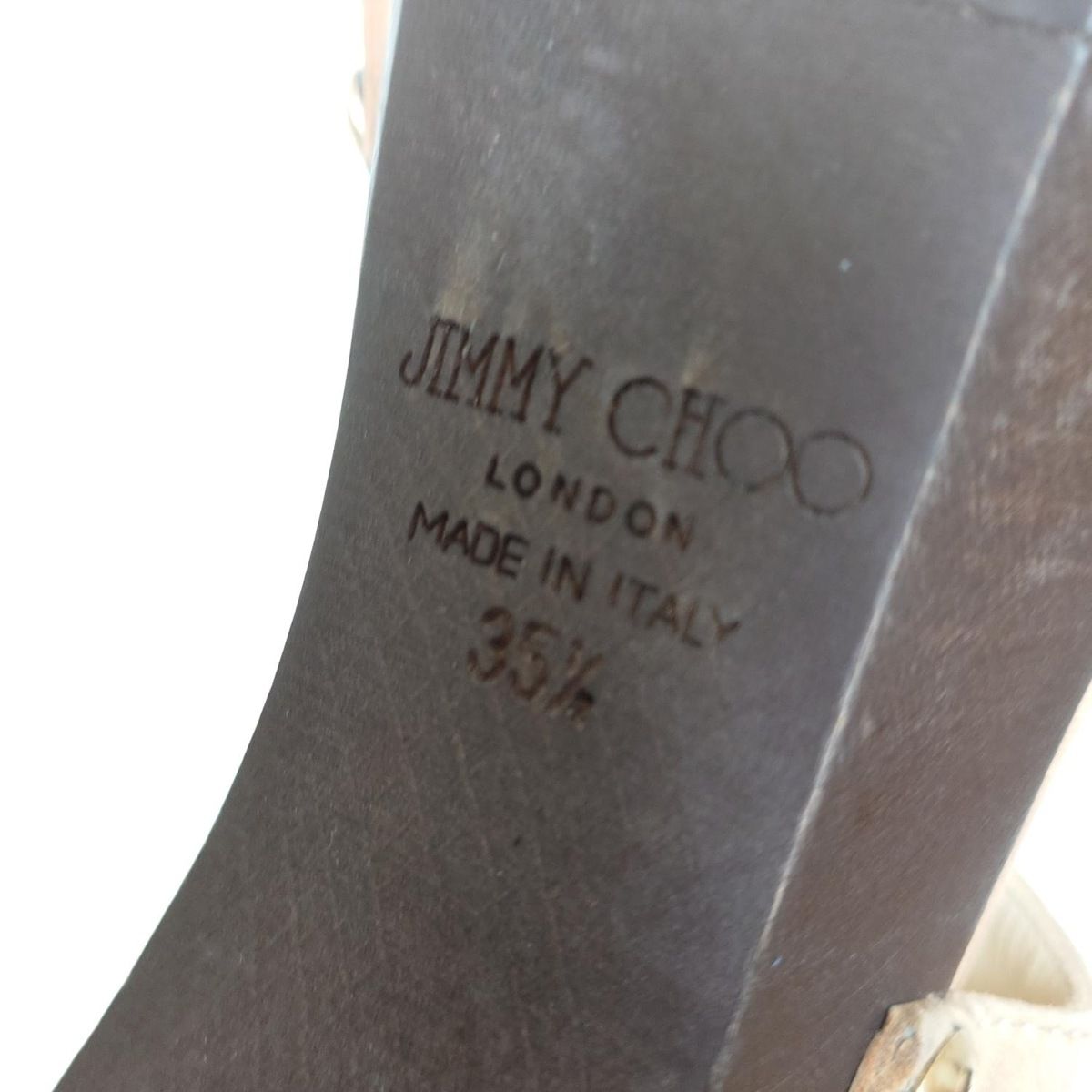 ジミーチュウ　ブラウン　ヒールサンダル　サイズ表記「35 1/2」23センチ程度 JIMMY CHOO(ジミーチュウ) サンダル 35 1/2 レディース