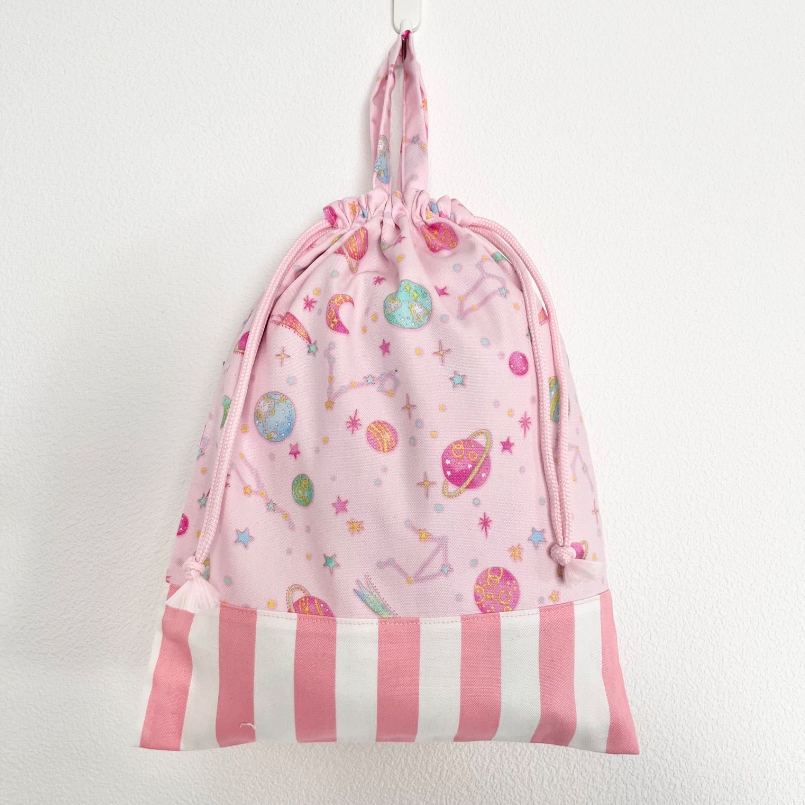 ちょこページ 入園グッズ 入学グッズ 星柄 ストライプ ハンドメイド 入園・入学グッズ手作りキット（6点セット）ペンキで塗った