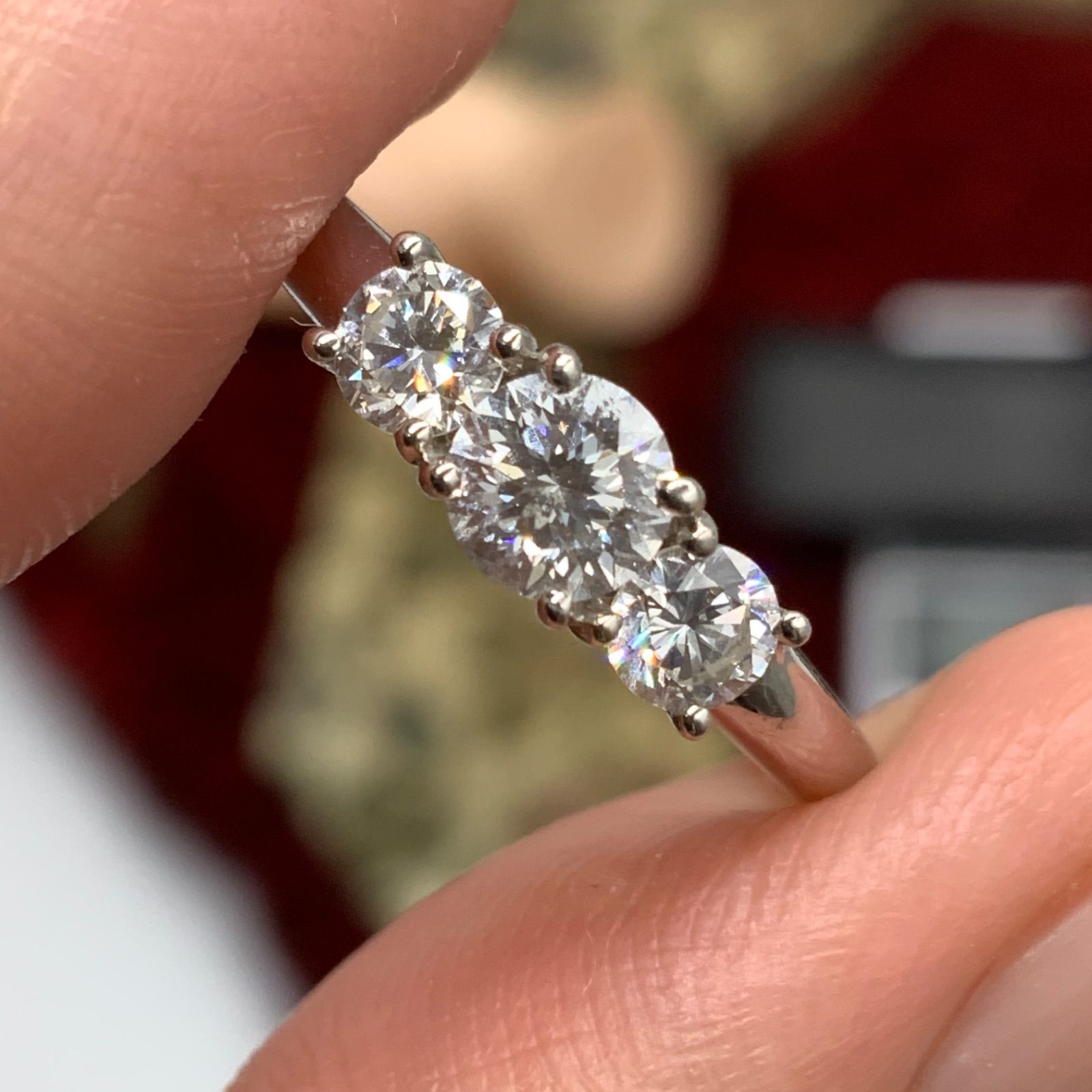 GINZA TANAKA ダイヤモンド リング 3.8g 約8号 pt900 トータル 0.608ct 