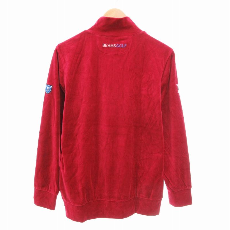 BEAMS - coco 中古 ビームスゴルフ BEAMSGOLF レディース ワンピース M 赤系 エンジ 長袖ハーフジップ フード付き 秋冬素材 中古 レディース ビームスゴルフ BEAMSGOLF ワンピース M 赤系