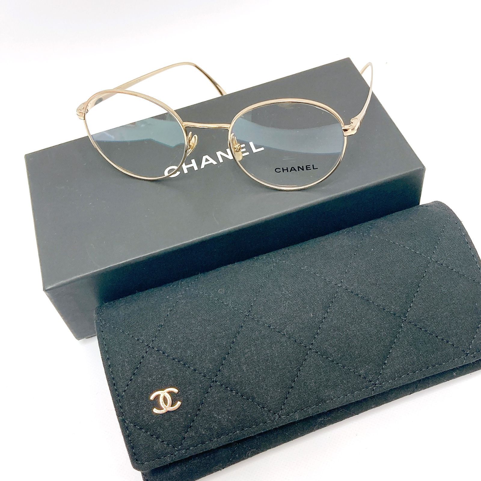 CHANEL シャネル ココマーク メガネフレーム 2209 c.395 50□20 140 メタル シャンパンゴールド 眼鏡 024