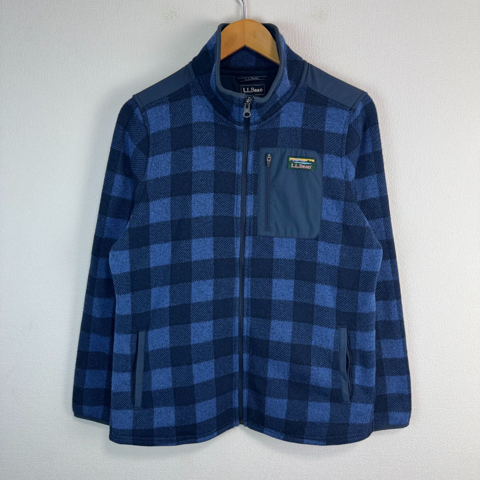 L.L.Bean エルエルビーン ニットジャケット 裏起毛 フルジップ 