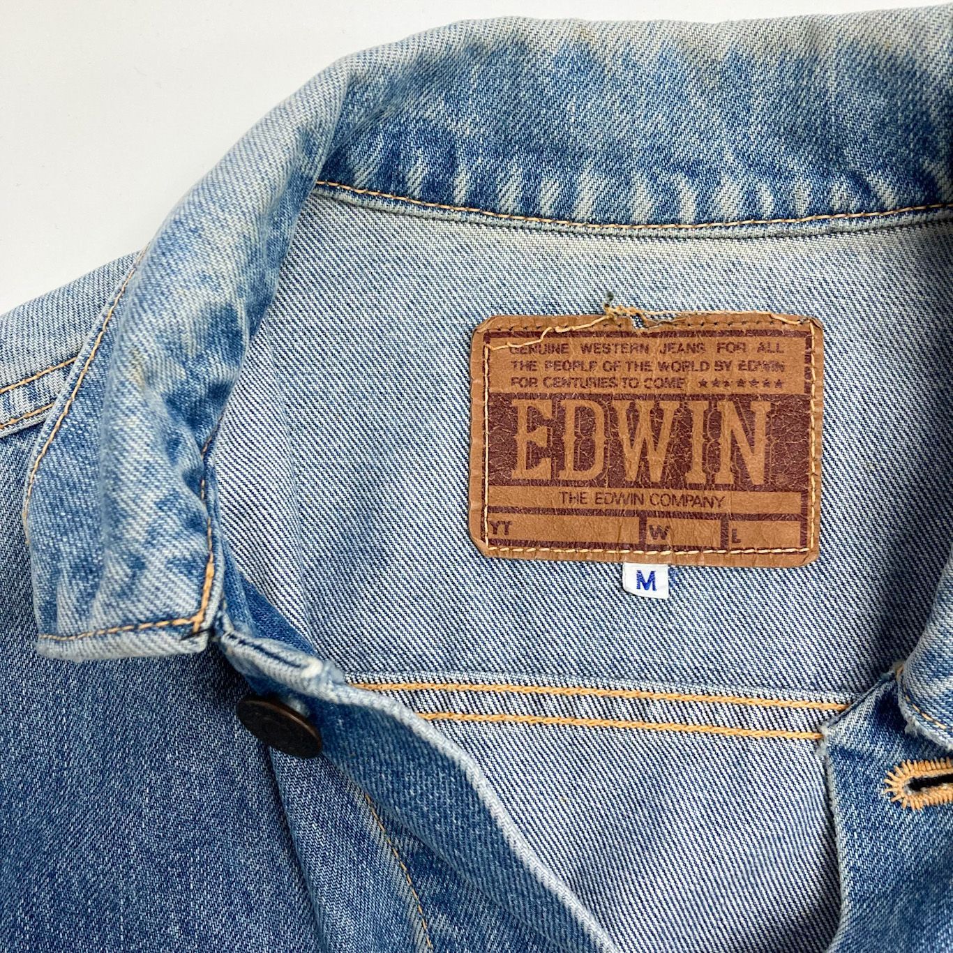 昭和レトロ EDWIN エドウィン デニムジャケット ジージャン Mサイズ 