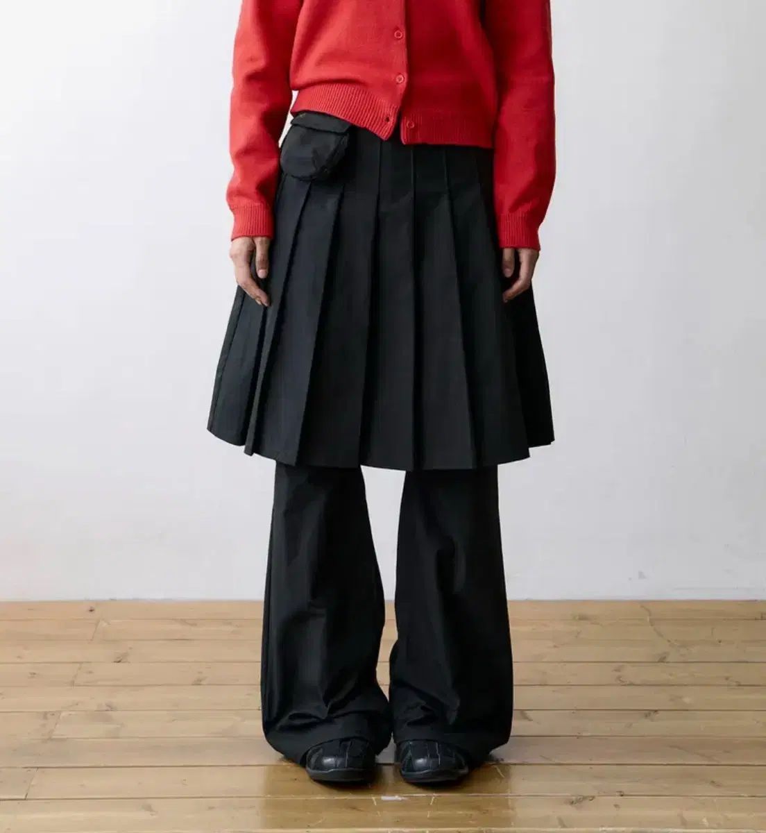 ザ コールド ディストリクト モーメント スカート レイヤード パンツ 黒 M size