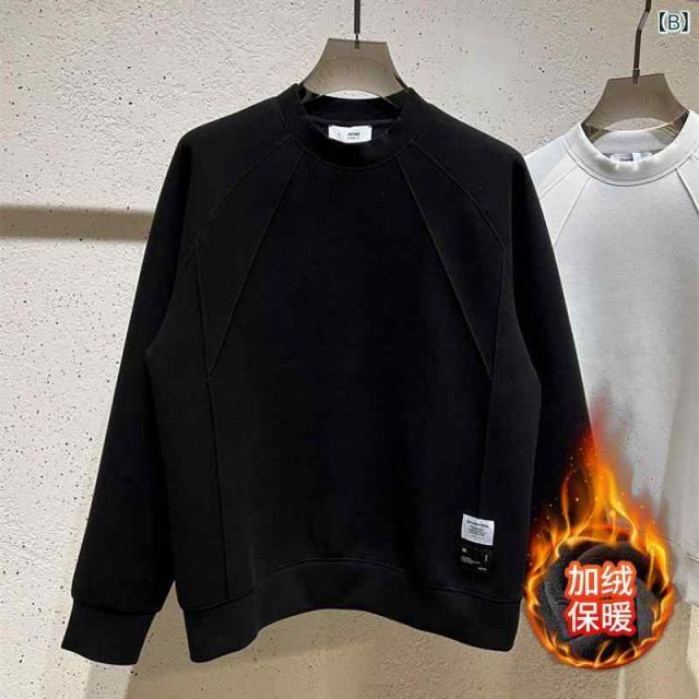  3 XL 秋冬 コーデ メンズ 服 シンプル ファッション オシャレ 大人 かっこいい 大きいサイズ ストリート 紳士服 トレーナー カジュアル ラウンドネック ヘビー 長袖 レイヤリング シャツ その他 パンツ