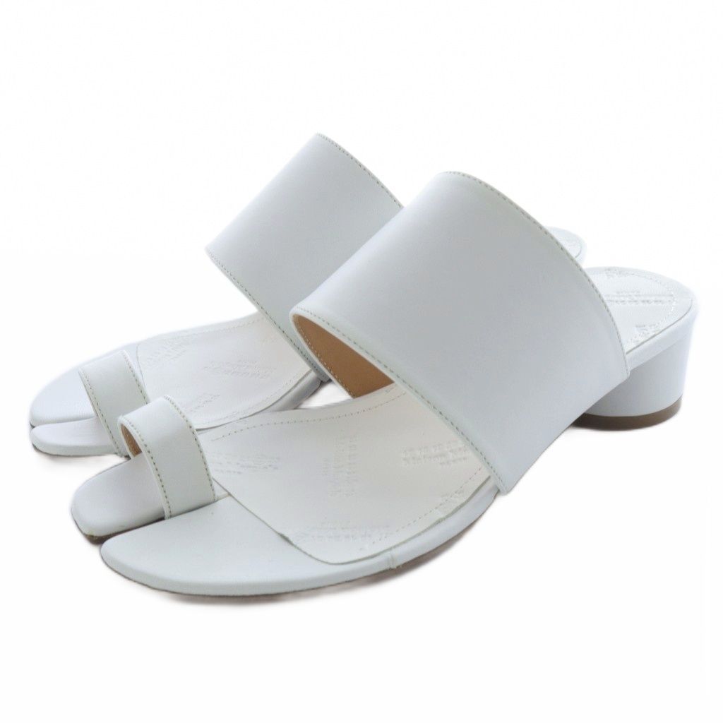メゾンマルジェラ 22 Maison Margiela 22 Tabi サンダル ミュール レザー 36 白 S58WP0234