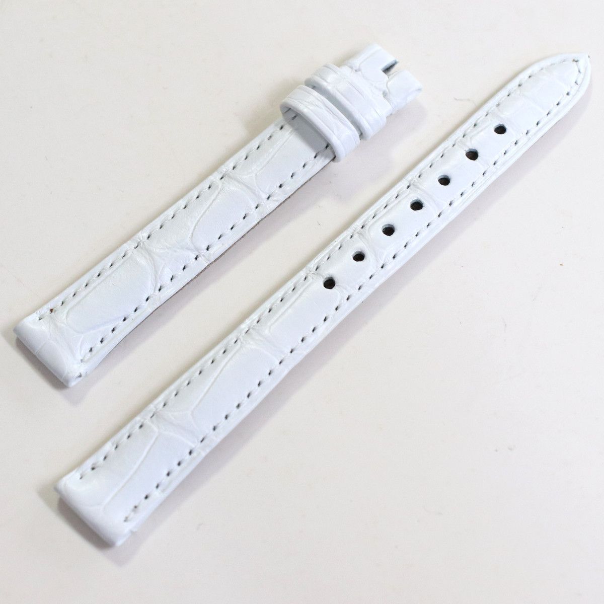 ショパール 腕時計 替えベルト マットクロコダイル ホワイト 12×11