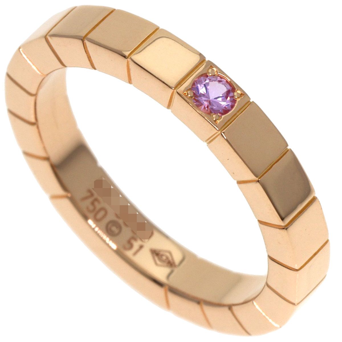 CARTIER カルティエ ラニエール 1P サファイア 51 リング 指輪 K18PG レディース
