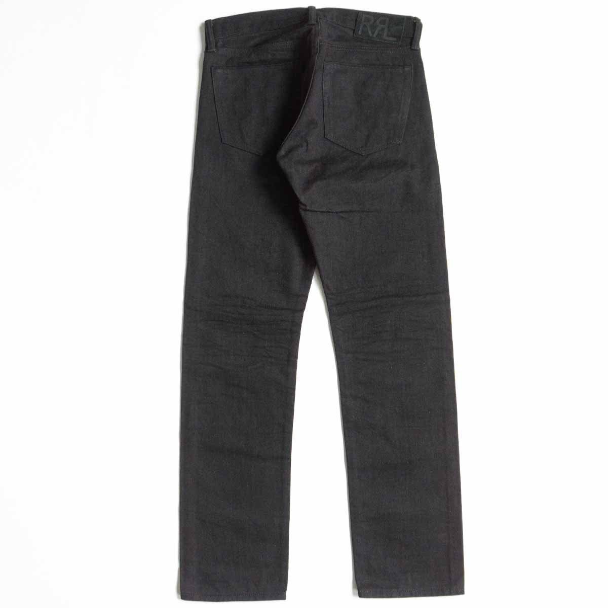 極美品】RRL 【NEW BLACK ON BLACK SLIM FIT BLACK DENIM PANTS 】30