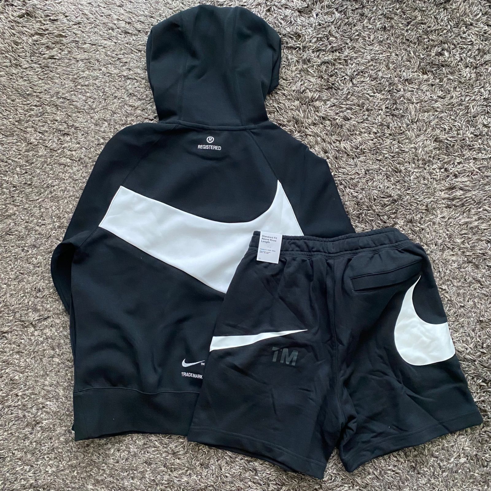 新品】NIKE ナイキ ビッグスウッシュ パーカー ハーフパンツ 上下