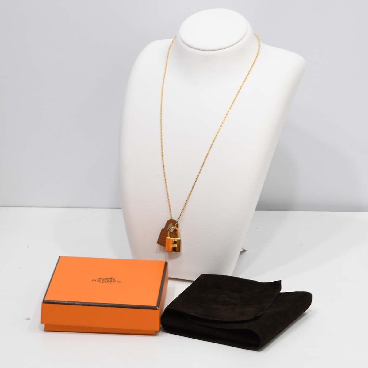 HERMES エルメス ネックレス オーケリー カデナ ブラウン
