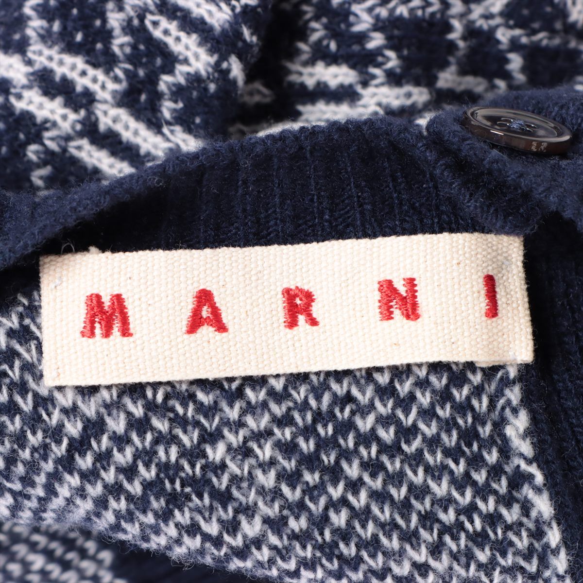 極美品 MARNI マルニ 長袖 ニット アパレル 服 洋服 人気 定番 通勤 おしゃれ ネイビー 40 Mサイズ 相当 レディース TNT  1031-N19【中古】 - メルカリ