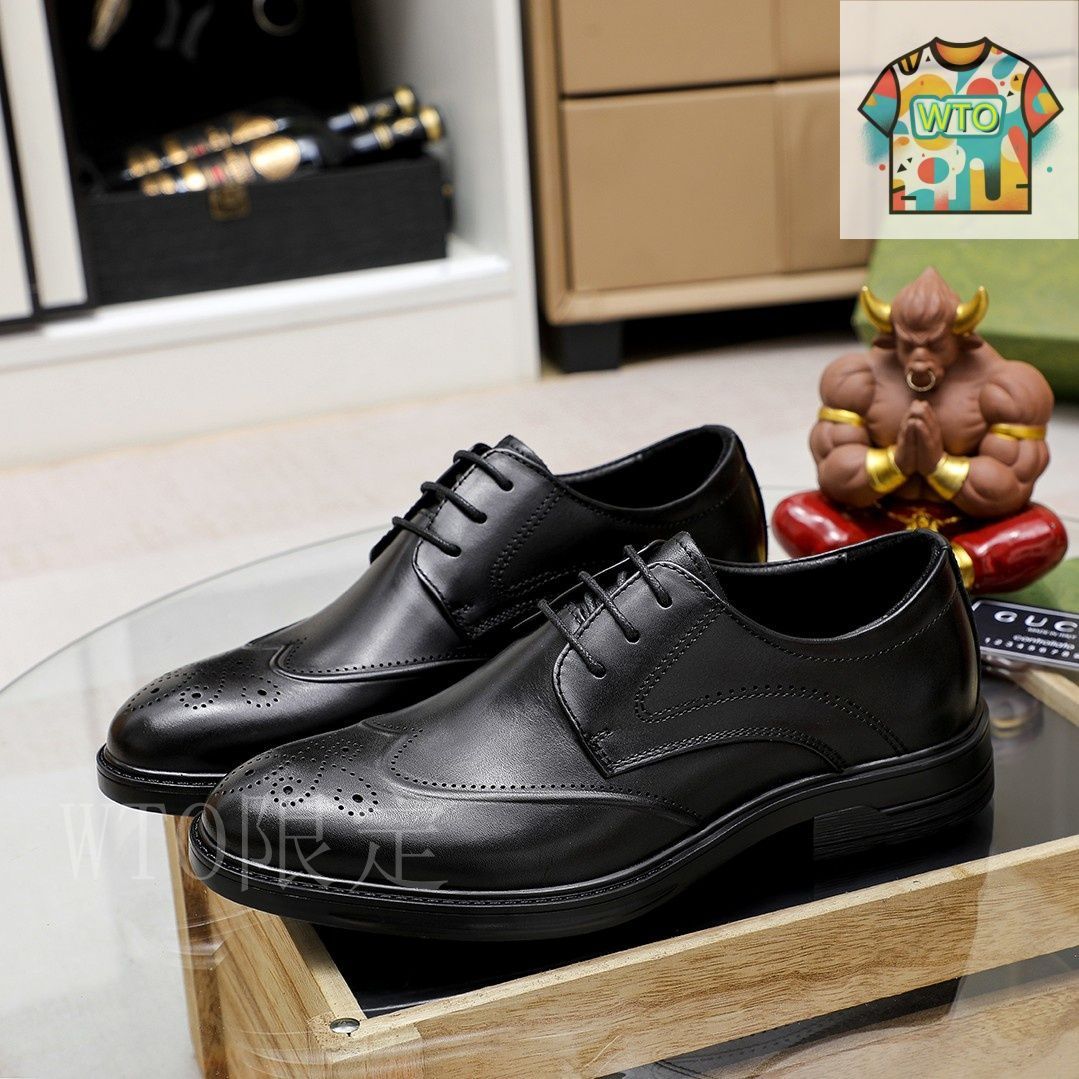 GUCCI メンズ ビジネス フォーマル レザーシューズ07-GB35