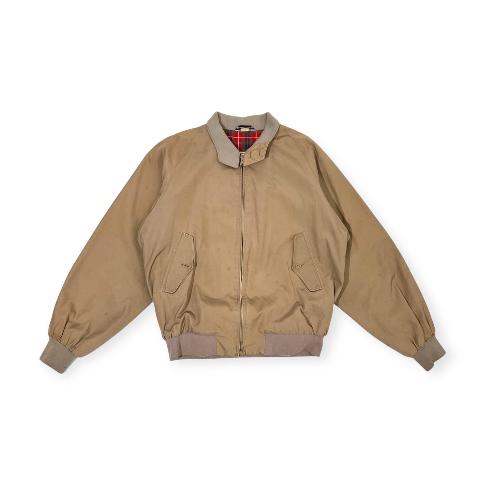 イングランド製 BARACUTA  裏地チェック スイングトップ ブルゾン ハリントンジャケット ブルゾン 107cm/42