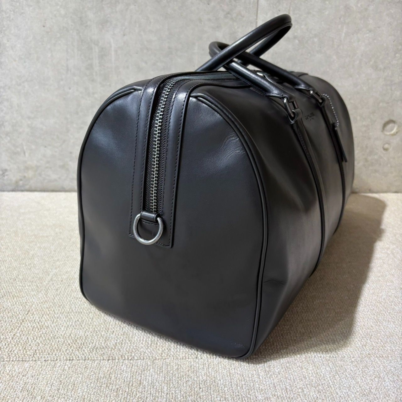 COACH ブラックレザーボストンバッグ 新品未使用 COACH コーチ レザー ボストンバッグ ブラック メンズ