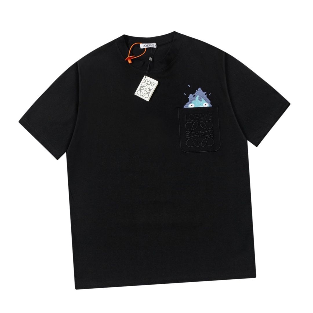 驚きの価格が実現！ 今日特価】Loewe 25ss シャツ-1 T ファイヤーポケット刺繍 トップス