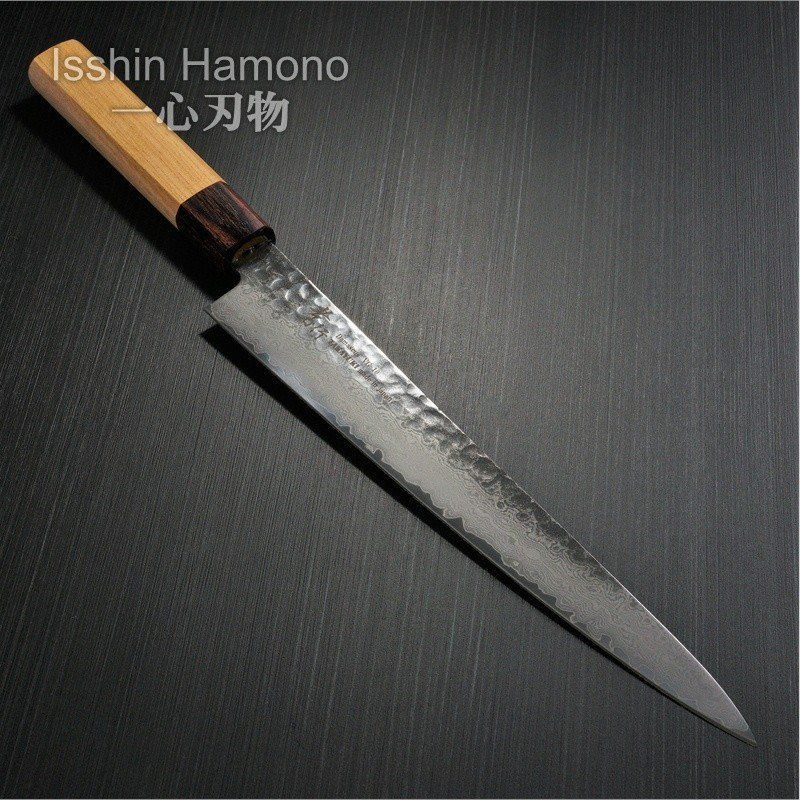 三条小鍛冶宗近　青紙　槌目梨地三徳文化包丁 三条小鍛冶宗近 青紙 槌目梨地三徳文化包丁 菜切包丁 - 有限