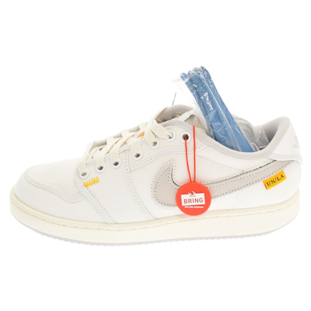 NIKE (ナイキ) ×UNION AIR JORDAN 1 LOW KO White Canvas DO8912‐101 エア ジョーダン 1 ロー ホワイト キャンバス ローカット スニーカー ホワイト US8