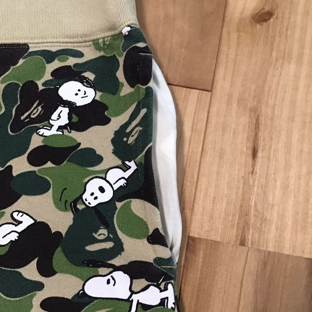 SNOOPY × BAPE ABC camo スウェット ハーフパンツ Mサイズ a bathing  